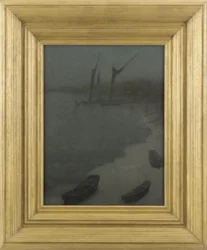 Nocturne: Grau und Silber - Chelsea Embankment, Winter, ca. 1879